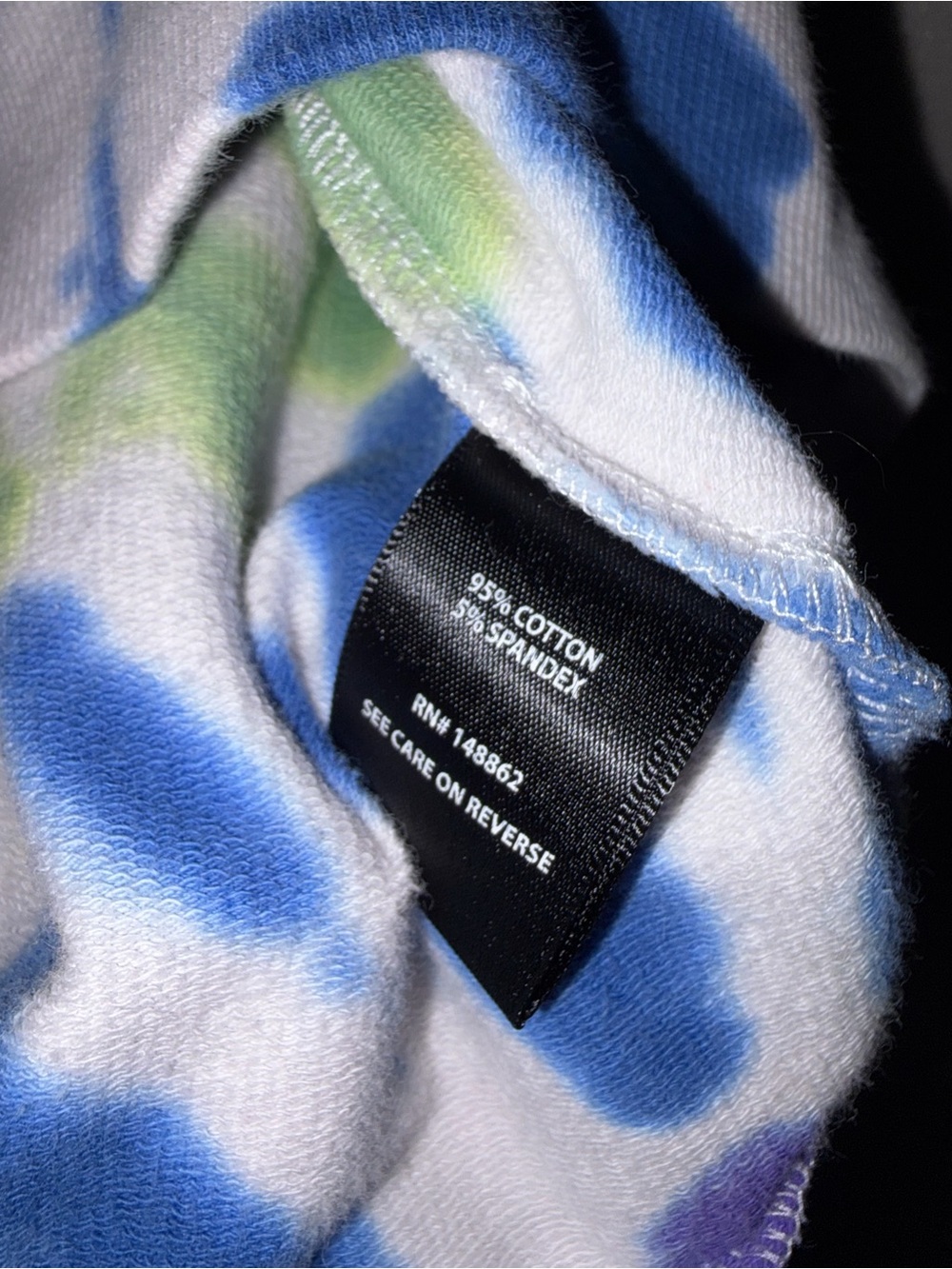 🌈EUC Torrid "Rainbow🌈Tie-Dye Off-The-Shoulder Sweatshirt” White🤍 Sz 2•2X|18-20 - Picture 10 of 12
